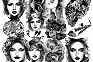 Latające wieloryby tattoo idea