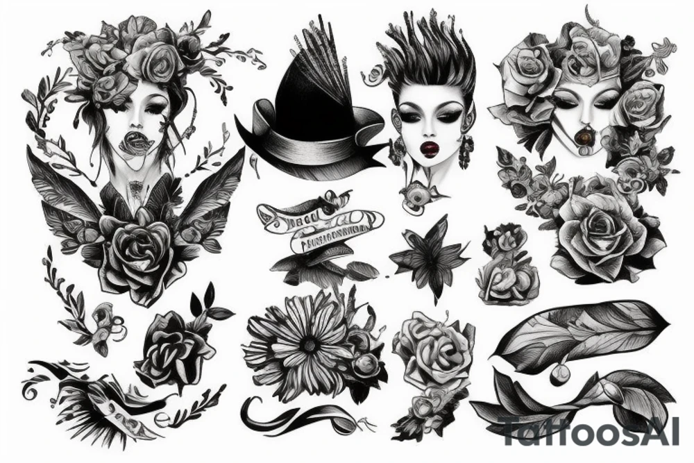 Latające wieloryby tattoo idea