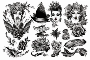 Latające wieloryby tattoo idea