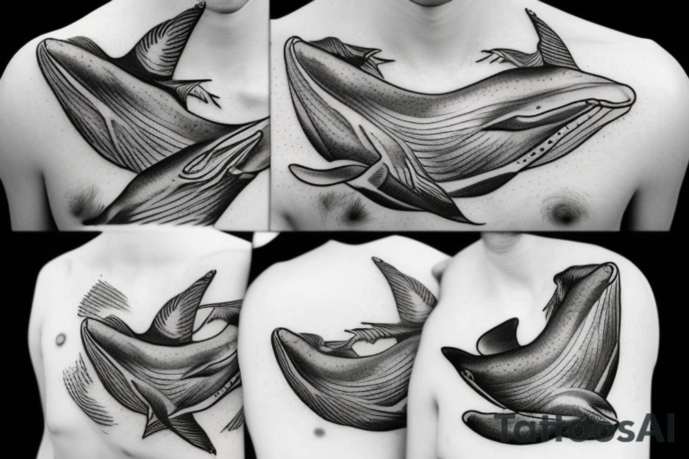 flying whales tattoo idea