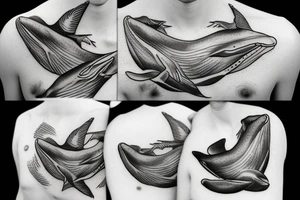 flying whales tattoo idea