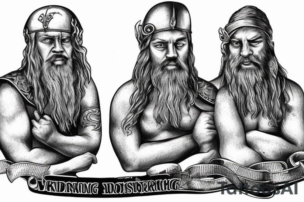 two viking brothers looking at a ship in the distance tattoo idea two viking brothers looking at a ship in the distance tattoo idea