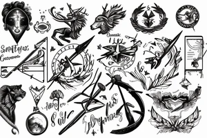 Sagittarius, computer science , family tree And books tattoo idea
