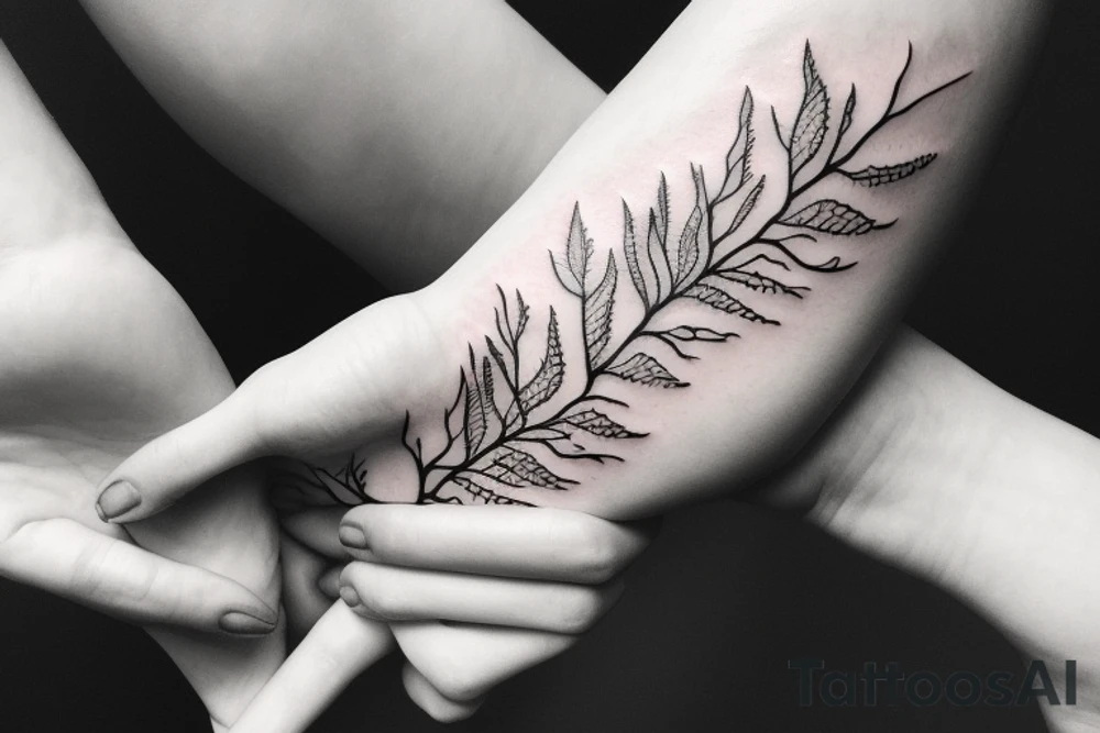 Humans connected to nature tattoo idea