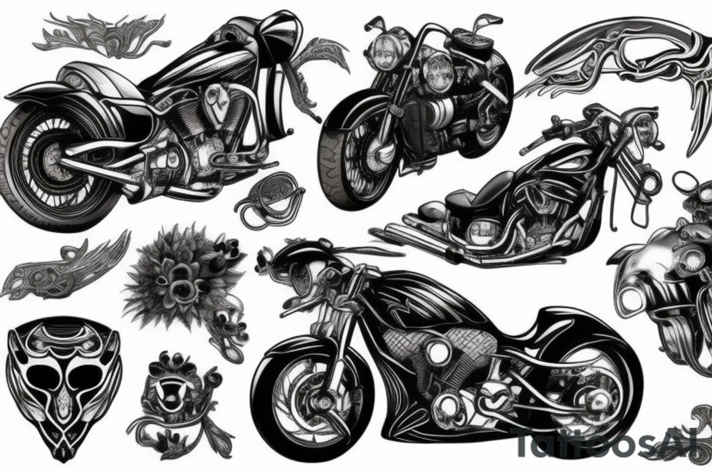 motorcycle tattoo idea