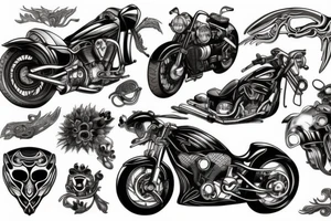 motorcycle tattoo idea