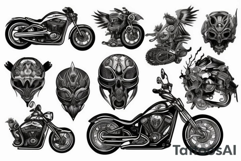 motorcycle tattoo idea