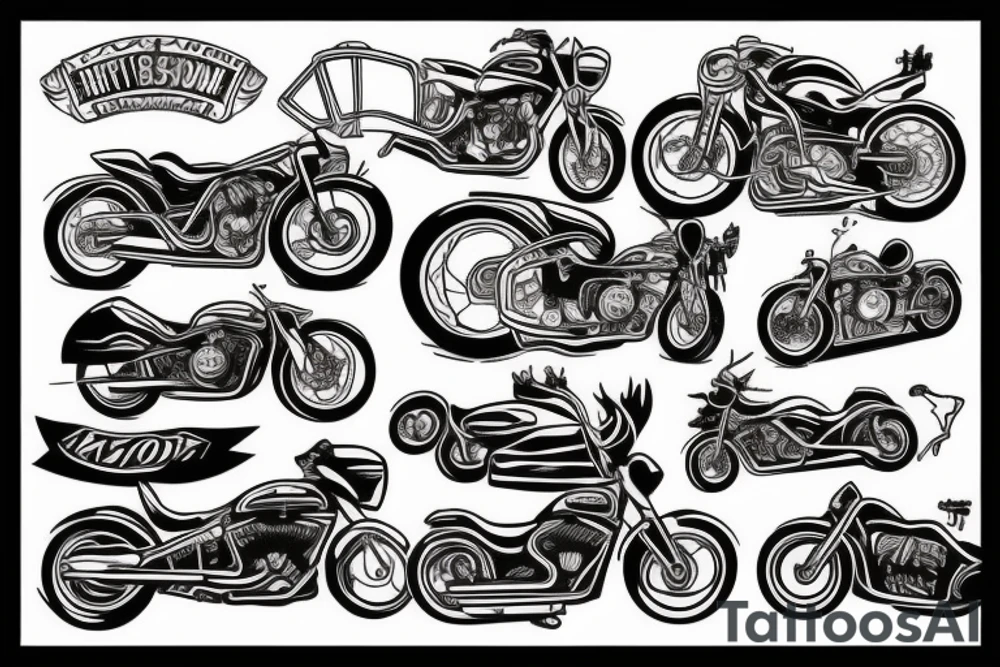 motorcycle tattoo idea