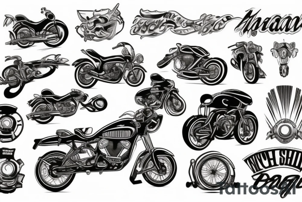 motorcycle tattoo idea