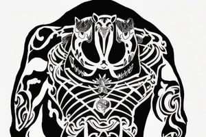 Oni mask for back tattoo idea