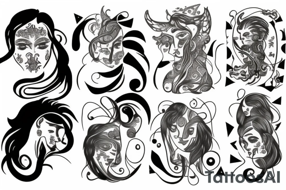Gemini zodiac tattoo idea