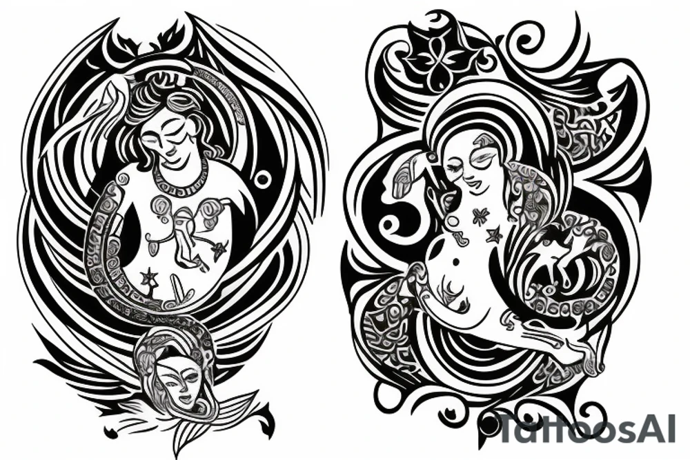 Gemini zodiac tattoo idea