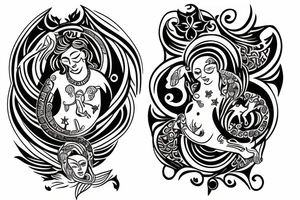 Gemini zodiac tattoo idea