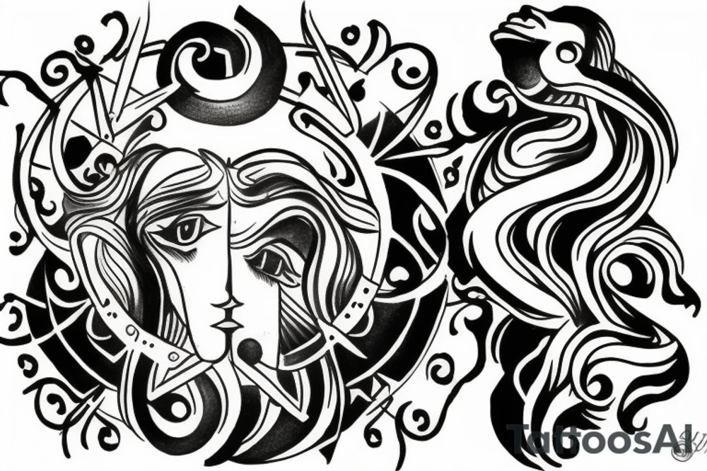 Gemini zodiac tattoo idea