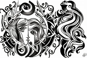 Gemini zodiac tattoo idea