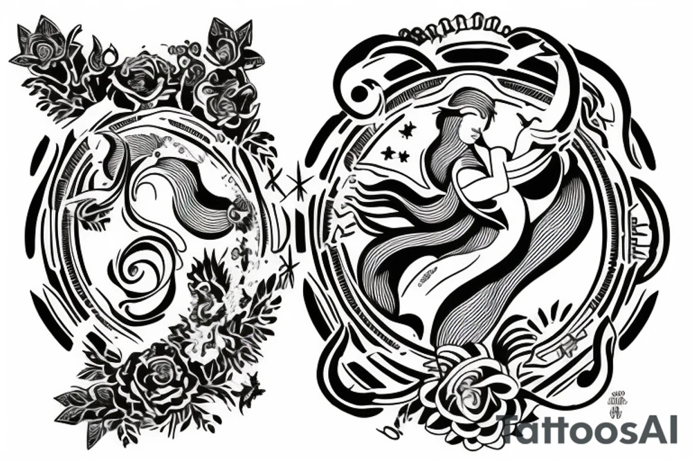 Gemini zodiac tattoo idea