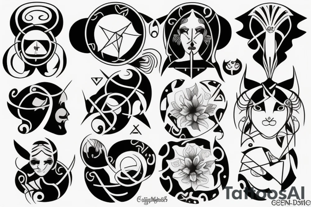 Gemini zodiac tattoo idea