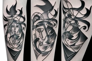 Gemini zodiac tattoo idea