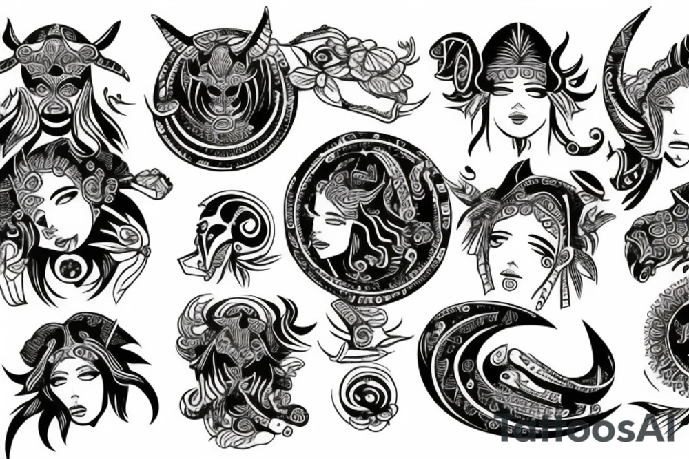 Gemini zodiac tattoo idea