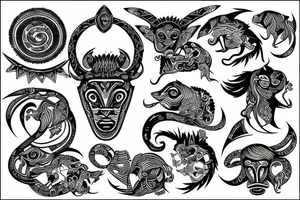 Gemini zodiac tattoo idea