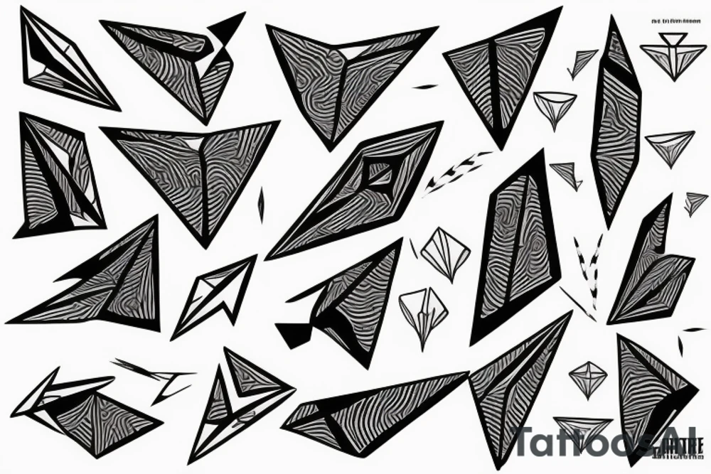 Paper plane tattoo idea