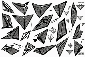 Paper plane tattoo idea