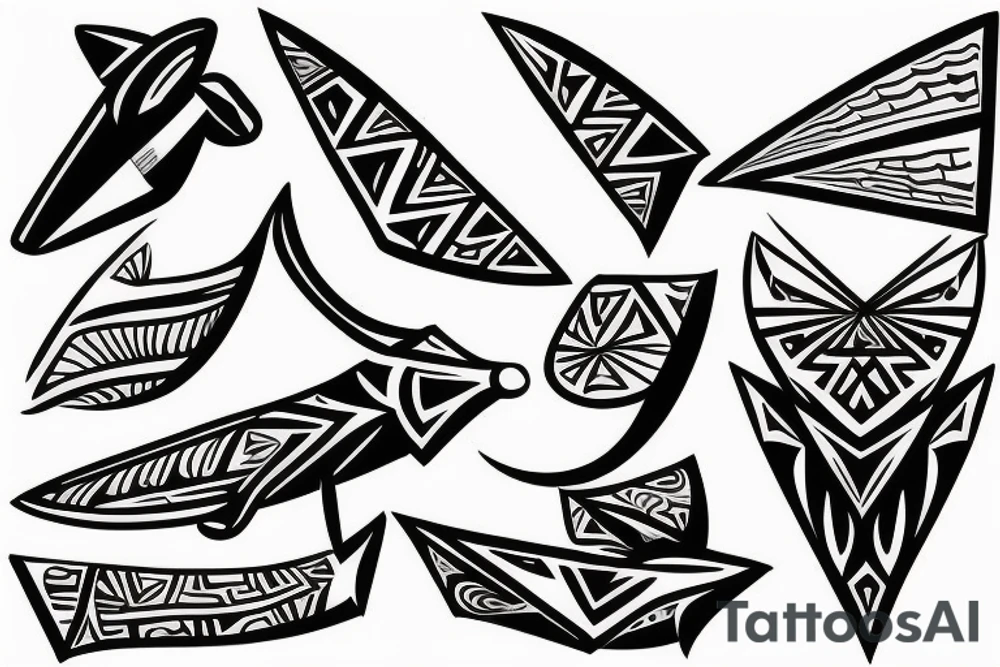 Paper plane tattoo idea