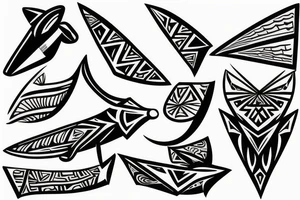 Paper plane tattoo idea