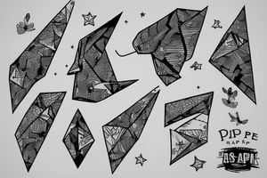 Paper plane tattoo idea