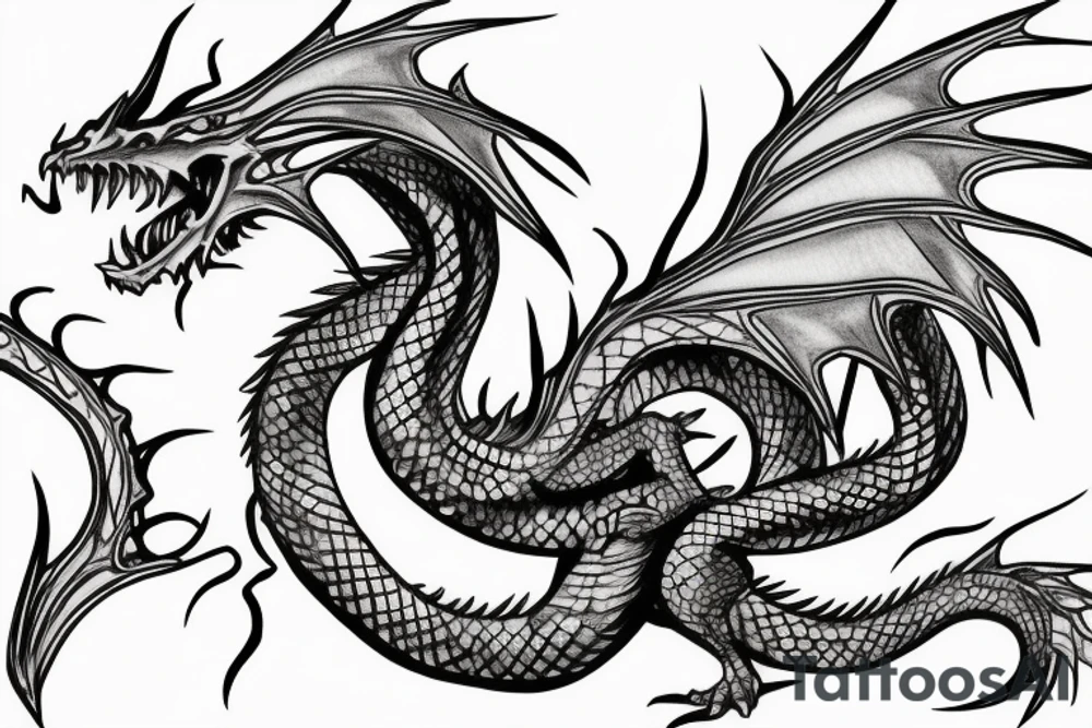 Skrim dragon for tattoo tattoo idea