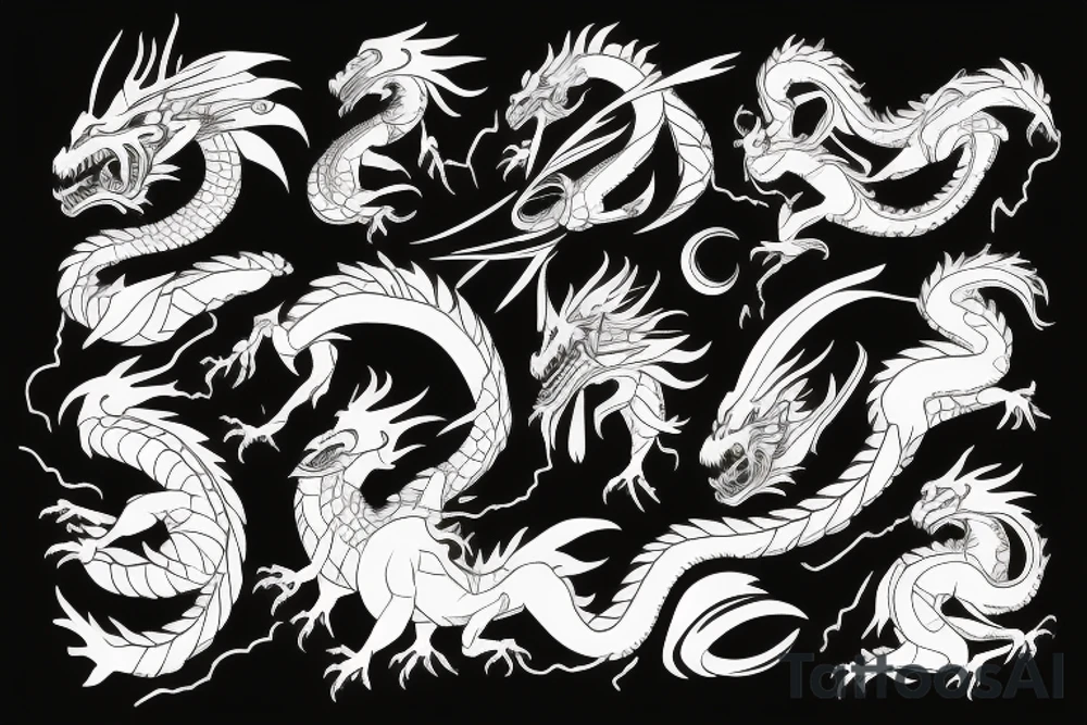 A dragon in scifi movie tattoo idea