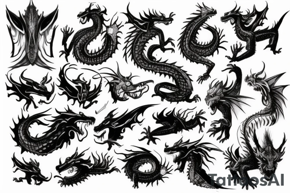 A dragon in scifi movie tattoo idea