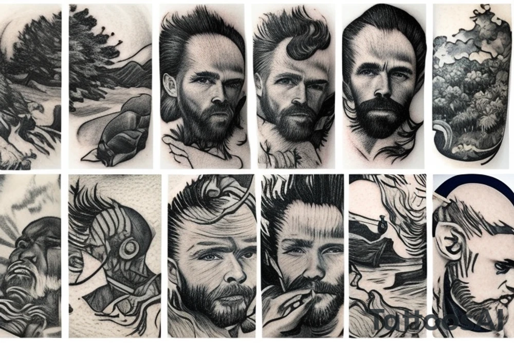 Humans and nature tattoo idea