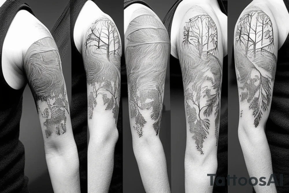 Humans and nature tattoo idea