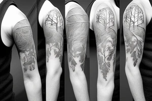 Humans and nature tattoo idea