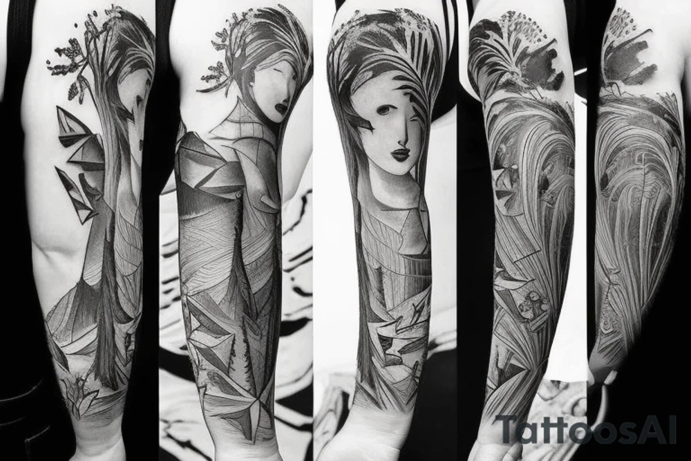 Humans and nature tattoo idea