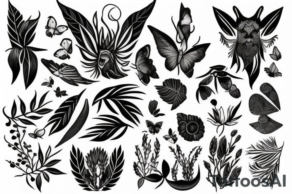 Humans and nature tattoo idea
