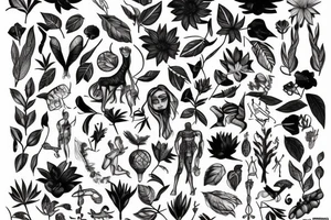 Humans and nature tattoo idea