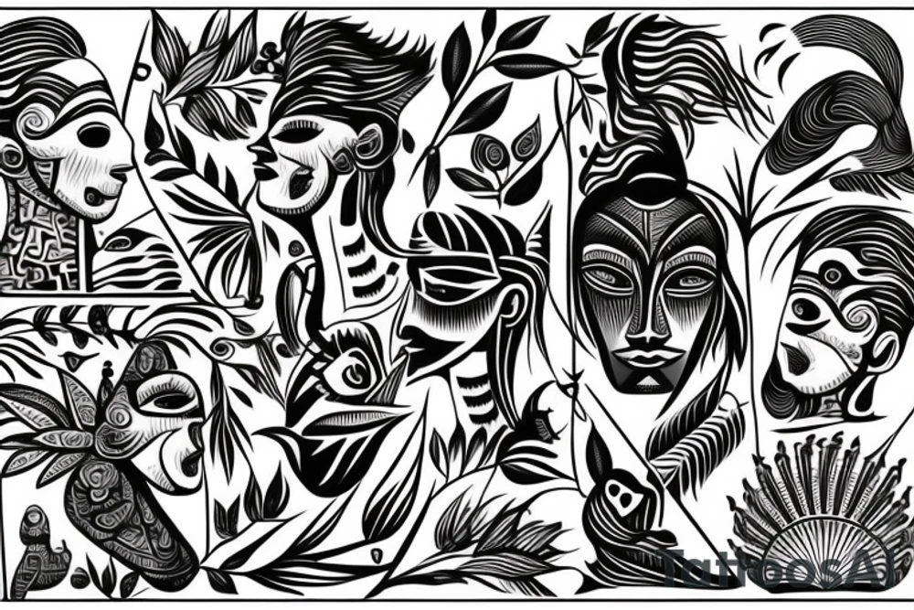 Humans and nature tattoo idea