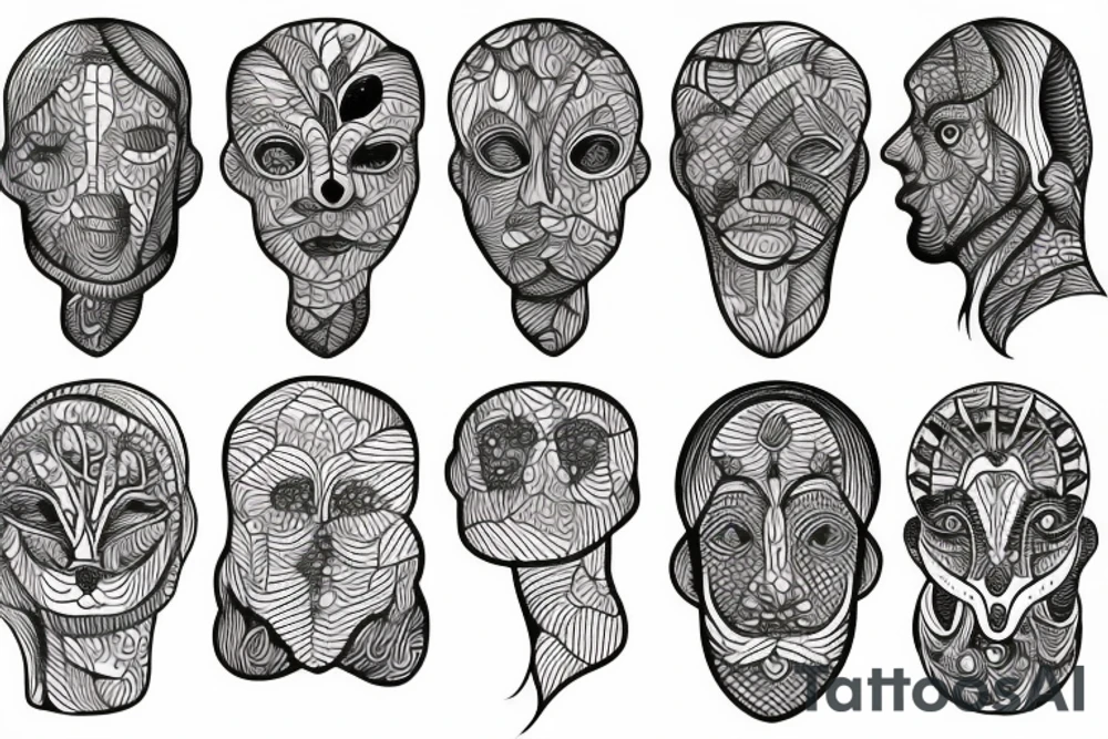 Humans and nature tattoo idea