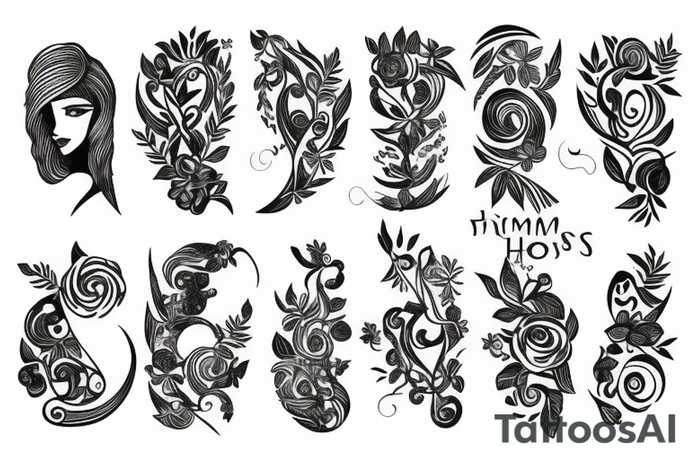 Humans and nature tattoo idea