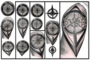 Phoenix holding a compass tattoo idea