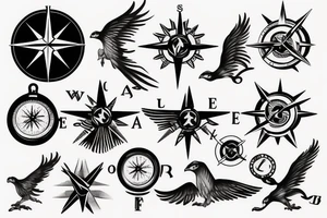 Phoenix grabbing a compass tattoo idea