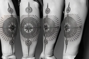 Phoenix grabbing a compass tattoo idea