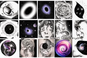 Galaxy and Black hole tattoo idea