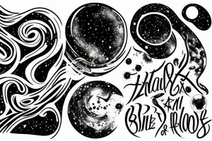Galaxy and Black hole tattoo idea