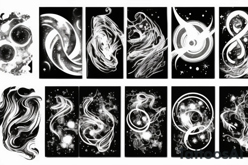 Galaxy and Black hole tattoo idea