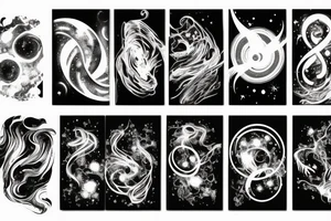 Galaxy and Black hole tattoo idea
