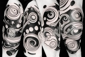 Galaxy and Black hole tattoo idea