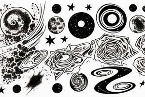 Galaxy and Black hole tattoo idea